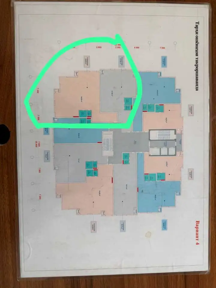 4-комн. квартира, 6 этаж, 140 м², Шохмансур