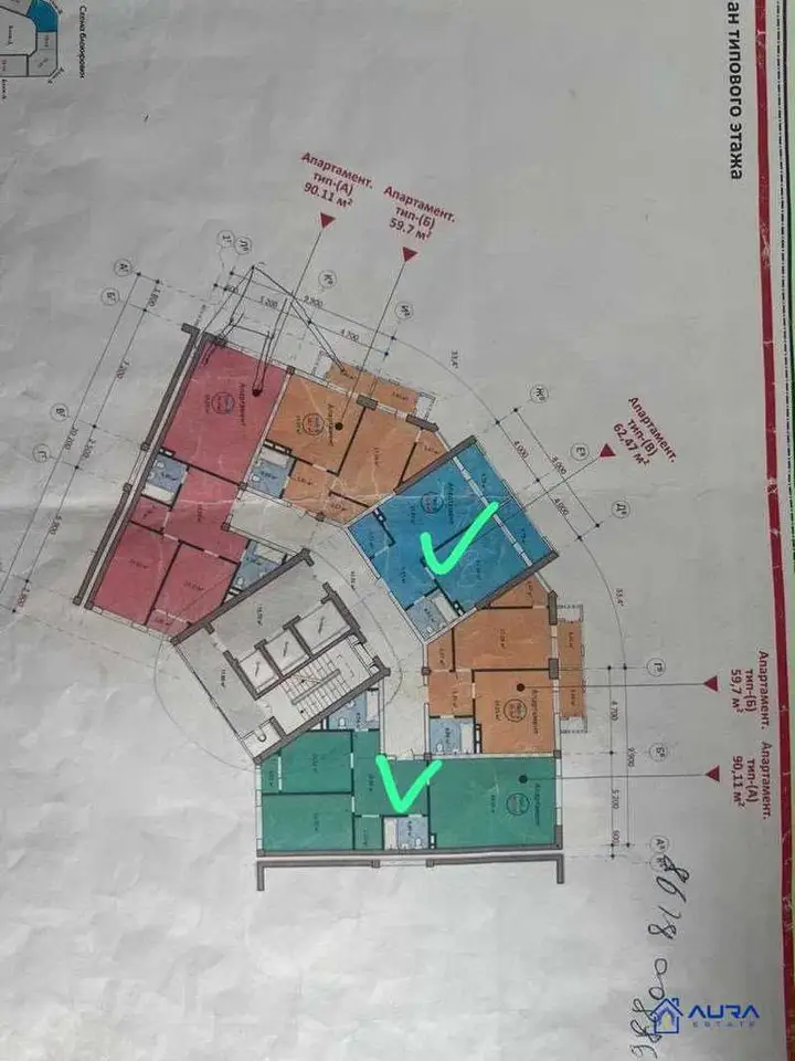 2-комн. квартира, 4 этаж, 62 м², Исмоили Сомони