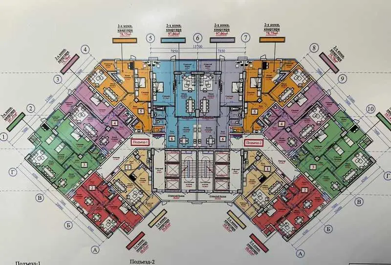 2-комн. квартира, 2 этаж, 68 м², 104 мкр