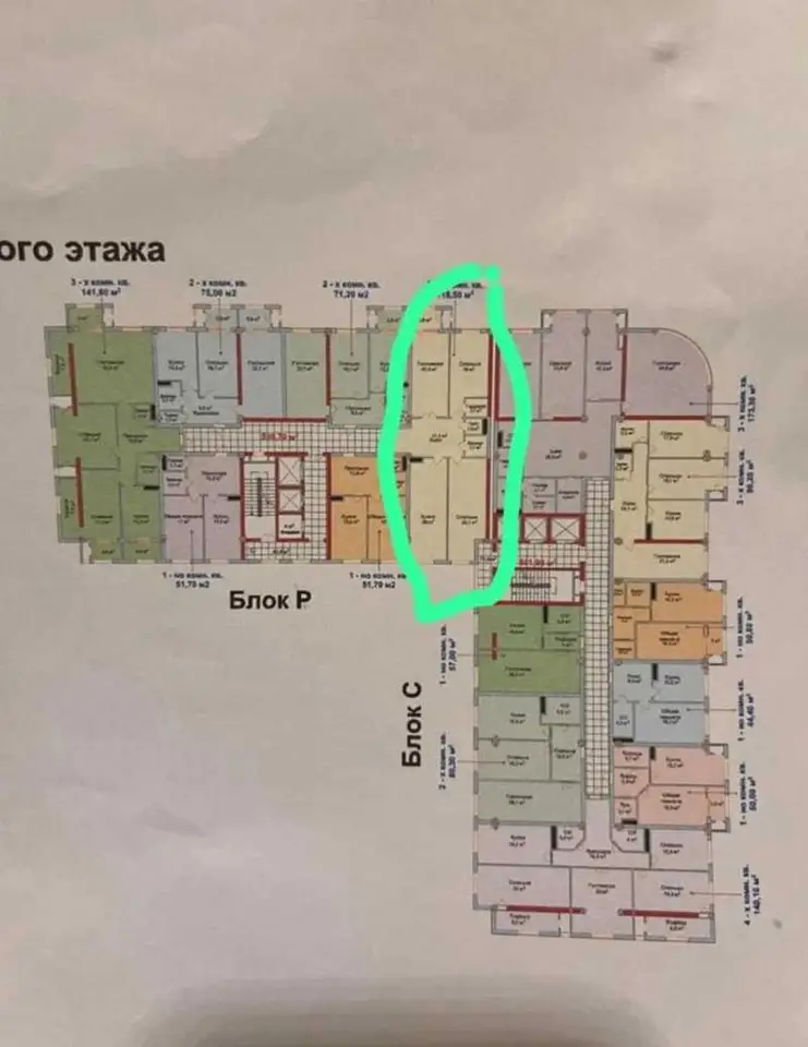 3-комн. квартира, 14 этаж, 119 м², Созидание