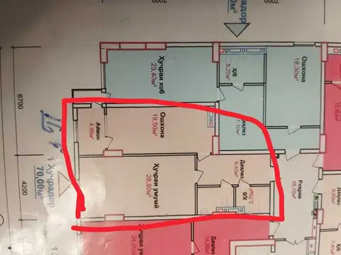 2-комн. квартира, 14 этаж, 70 м², Шохмансур