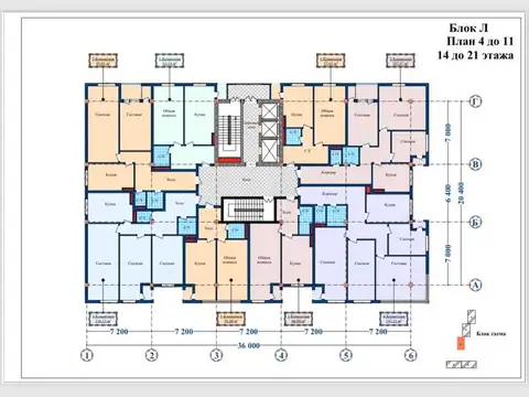 1-комн. квартира, 11 этаж, 60 м², Шохмансур