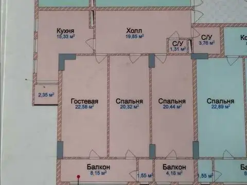 4-комн. квартира, 10 этаж, 120 м², Сино